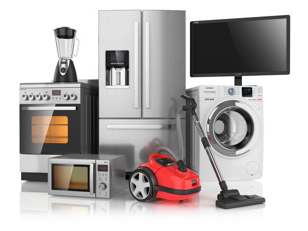 A grouping of assorted appliances.