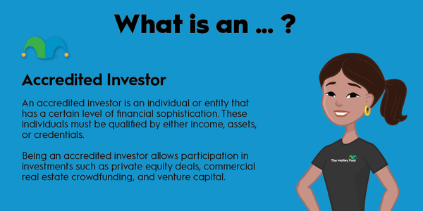 An infographic defining and explaining the term "accredited investor"
