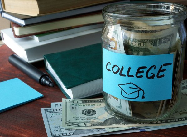 college savings money in jar