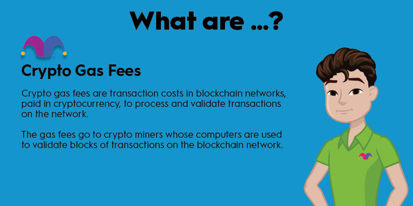 An infographic defining and explaining the term "crypto gas fees"