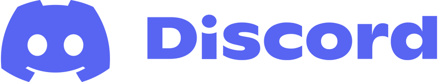 Blue Discord logo on white background.