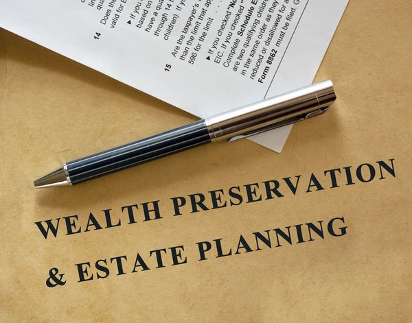 Wealth preservation and estate planning folder.