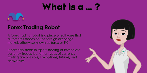 An infographic defining and explaining the term "forex trading robot"