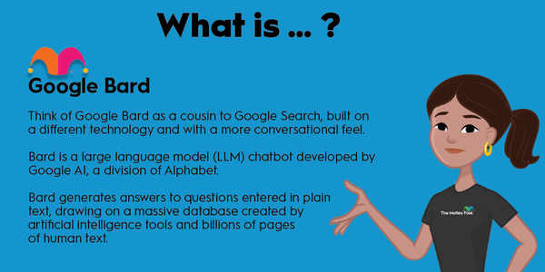An infographic defining and explaining the term "Google Bard."