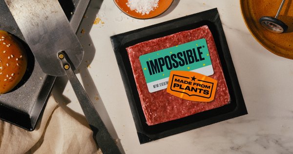 A package of Impossible Foods meat.