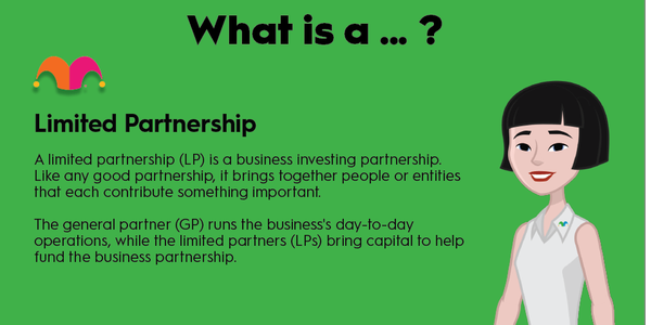 An infographic defining and explaining the term "limited partnership"