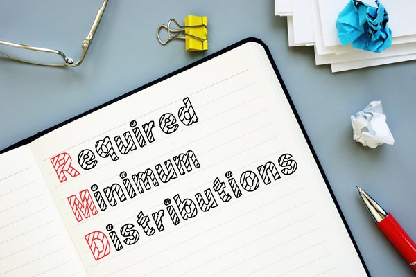Required Minimum Distributions written in notebook