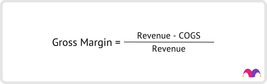 The formula for calculating gross margin