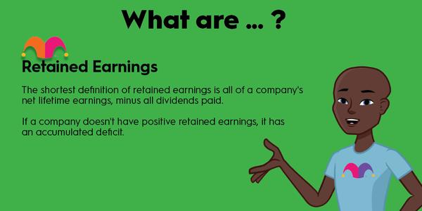 An infographic defining and explaining the term "retained earnings."