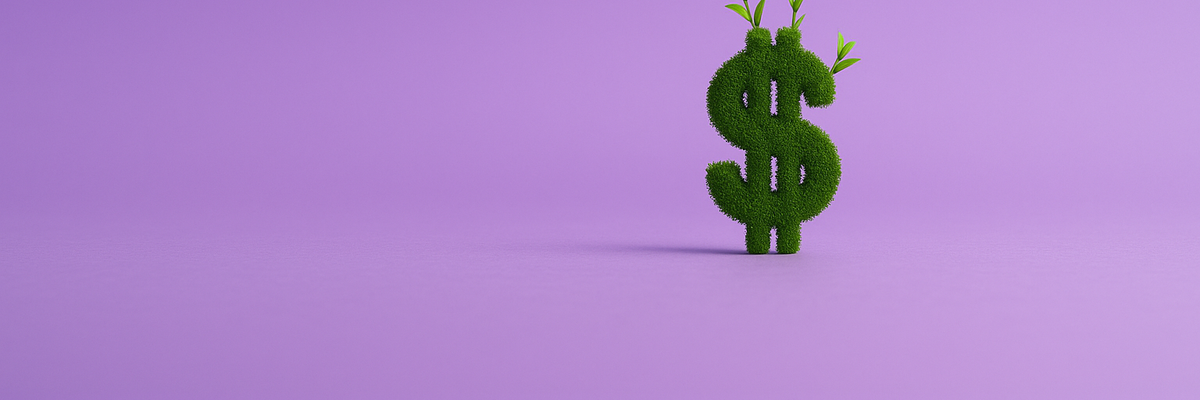 A topiary of a dollar sign.