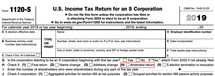How to File an Amended 1120-S With the IRS