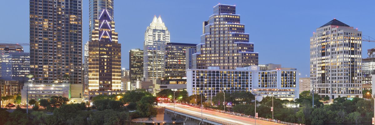 Austin skyline at night.