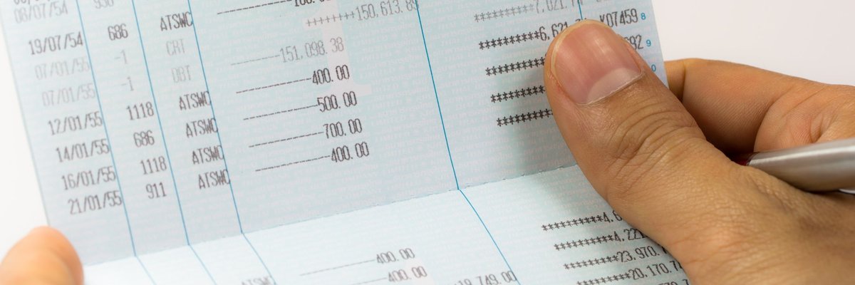 An old-fashioned savings passbook.