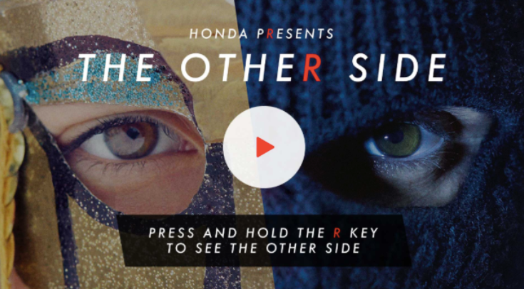 A screenshot of Honda Present’s interactive video.