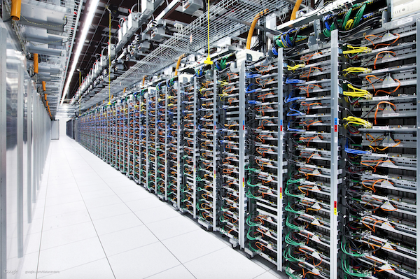 A third-party data center is composed of hundreds or even thousands of servers to securely store digital information.