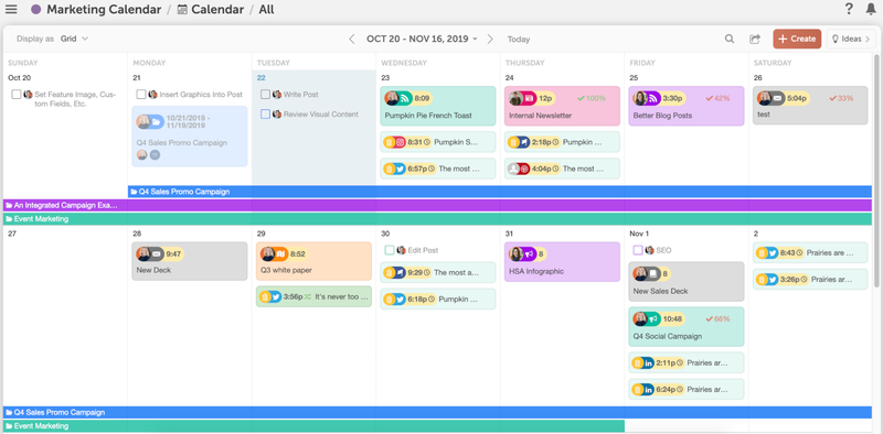 CoSchedule marketing calendar tool for managing digital marketing campaigns.