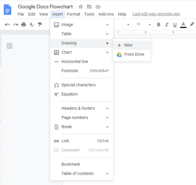 how to insert circle in google docs