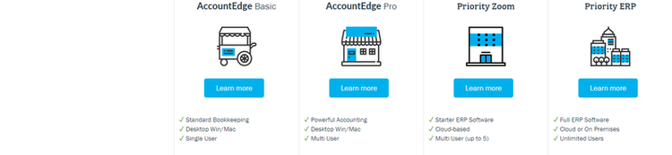 AccountEdge’s different plans