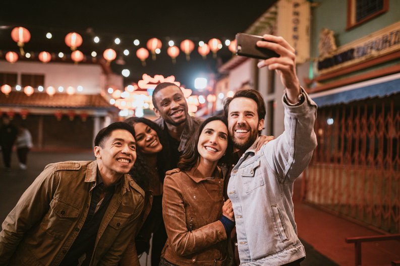 Friends Taking a Selfie