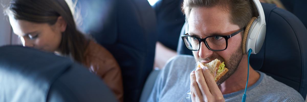 Airplane middle seat sandwich