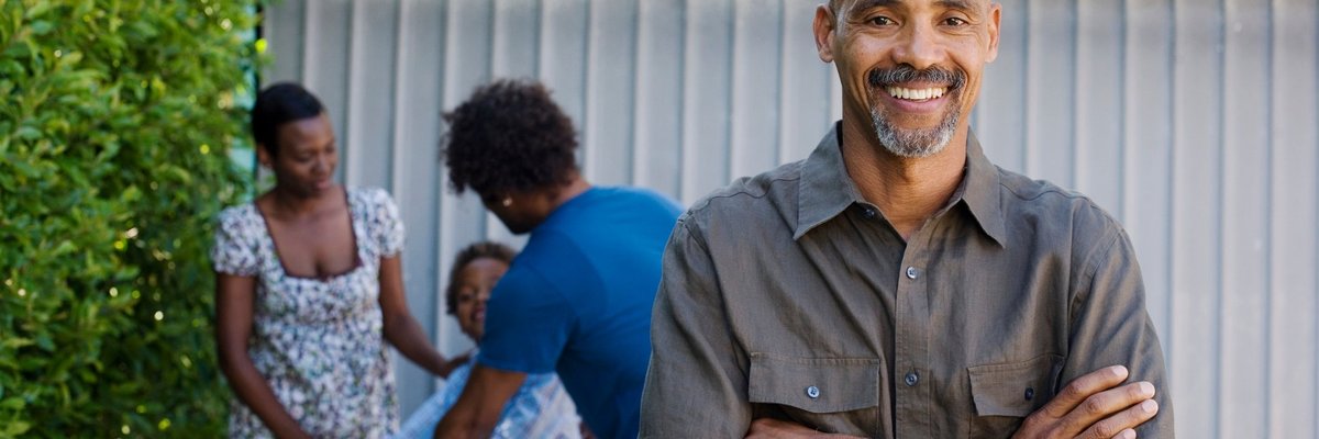 Smiling African-American man in his 50s