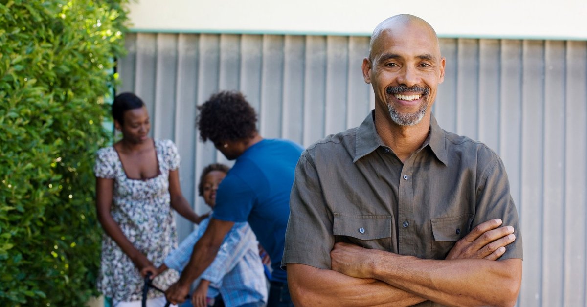 Smiling African-American man in his 50s