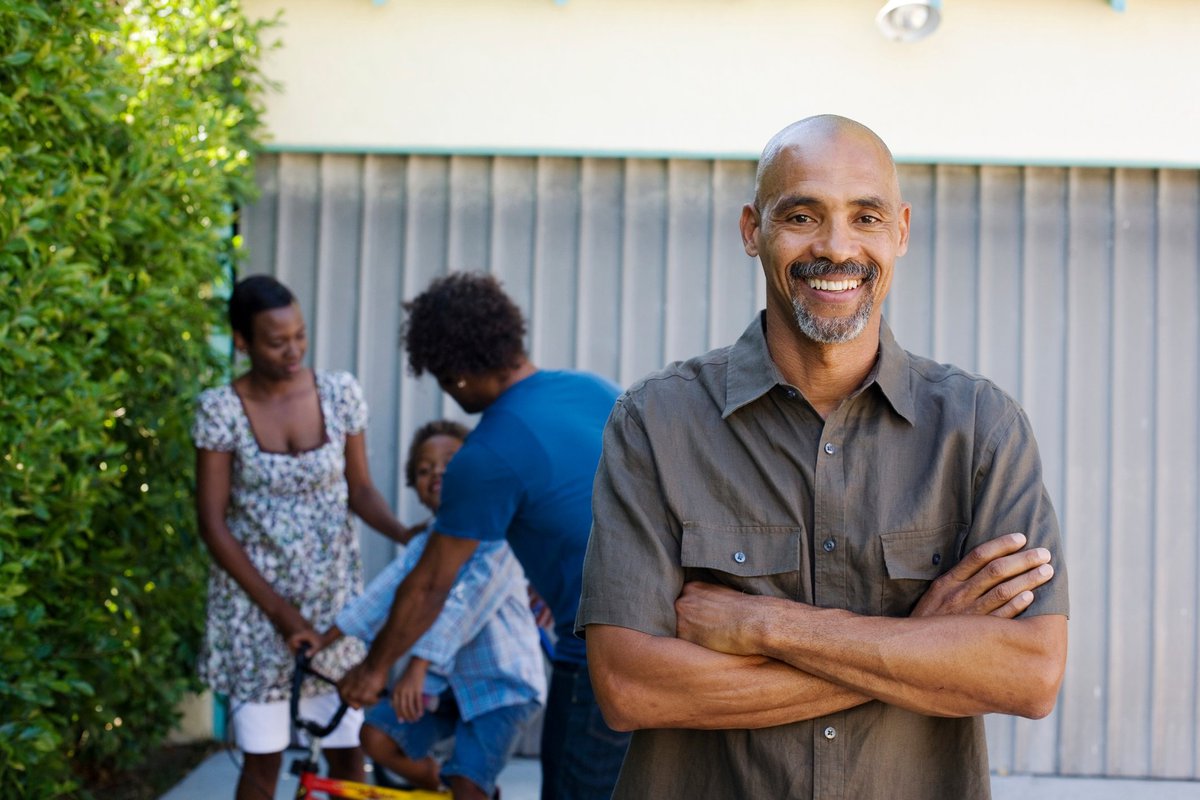 Smiling African-American man in his 50s