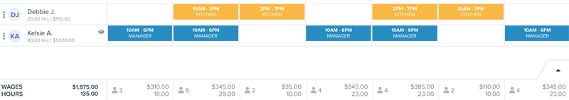 Homebase - Schedule Costing