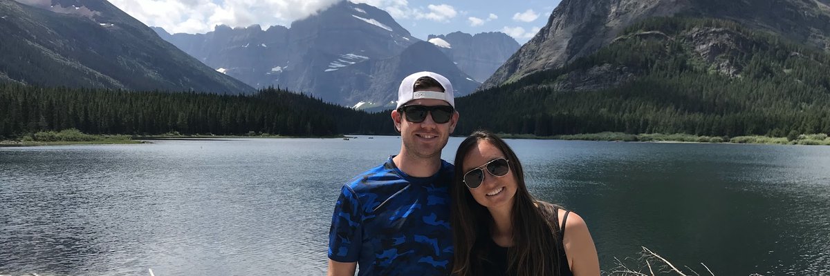 Joel and Mack in Glacier National Park.