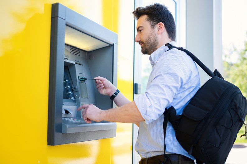 Man At ATM