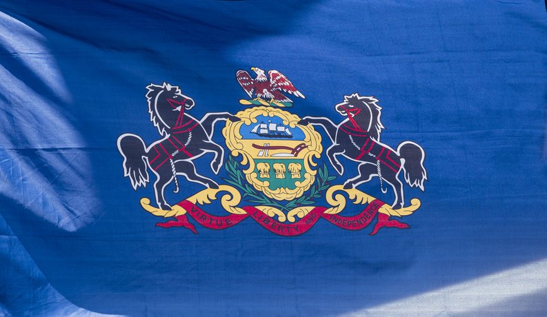 The Pennsylvania state flag.