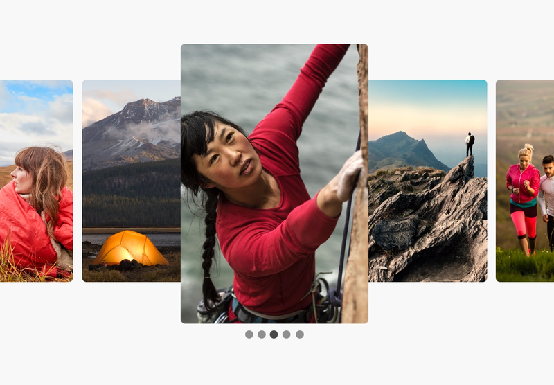 A Pinterest Carousel ad featuring outdoor products.