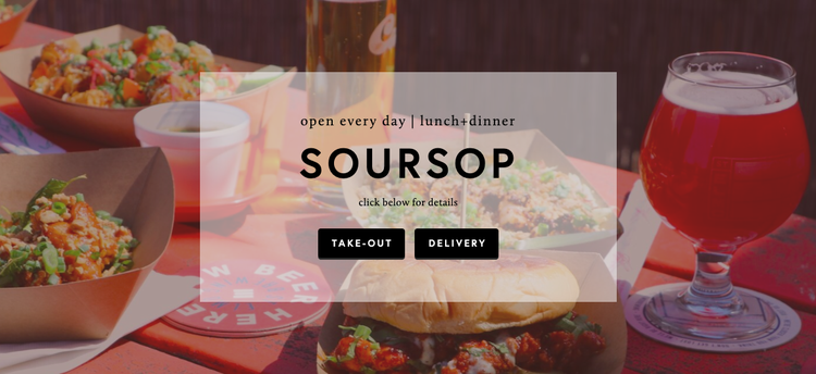 Screenshot of Soursop homepage
