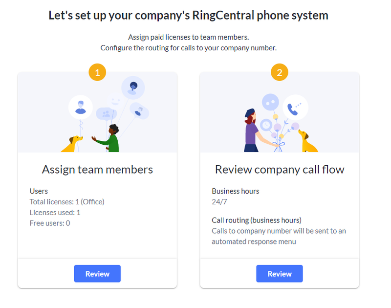 RingCentral’s team member assignments and company call flows.