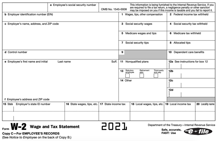 Form W-2 Copy C, which goes to employees.