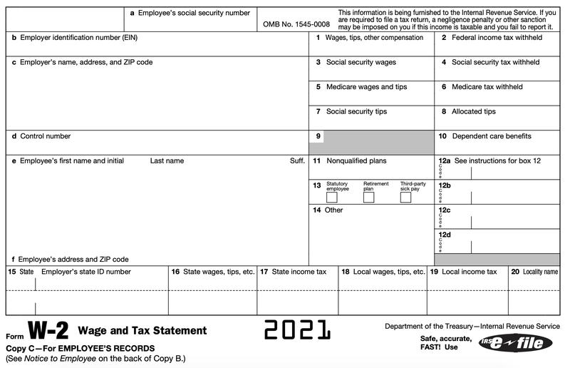 Form W-2 Copy C, which goes to employees.