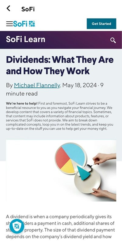 SoFi Learn investing screenshot