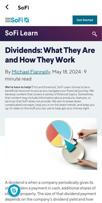 SoFi Learn investing screenshot