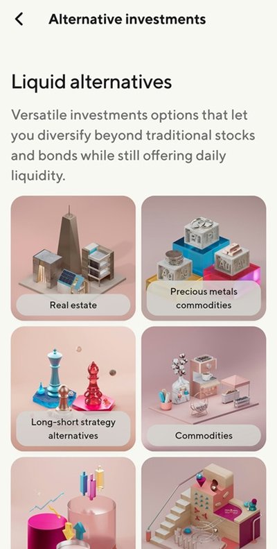 SoFi alternative investments screenshot