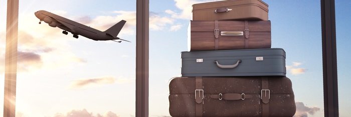 Suitcases plane