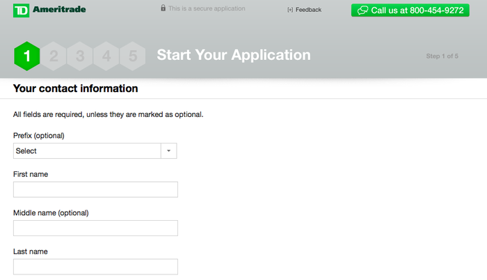 TDA Account Creation 2