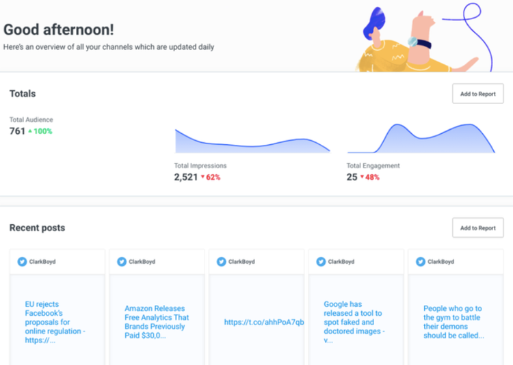 Buffer's Dashboard Overview