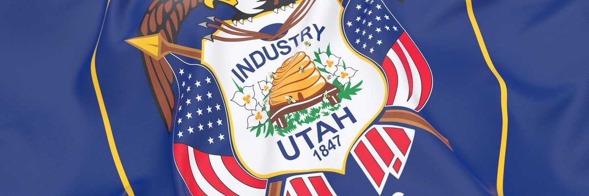 The Utah state flag.