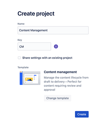 Jira makes it easy to create a content management project board.