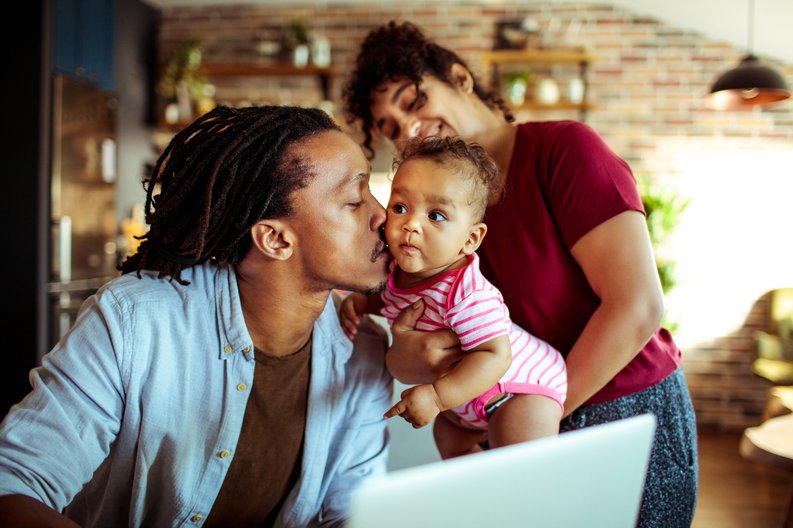 Young African-American Family