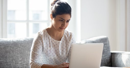 Young Woman With Laptop
