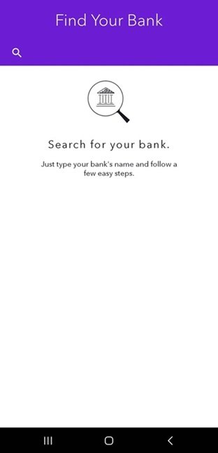 Zell search for your bank screen