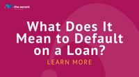 What does it mean to default on a loan?