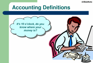 Graphic of an accountant with a calculator