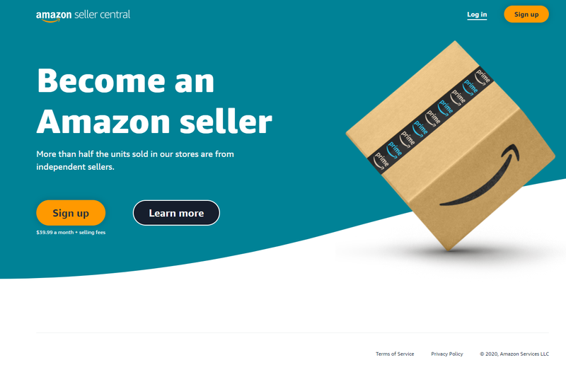 The Amazon Seller Central website.